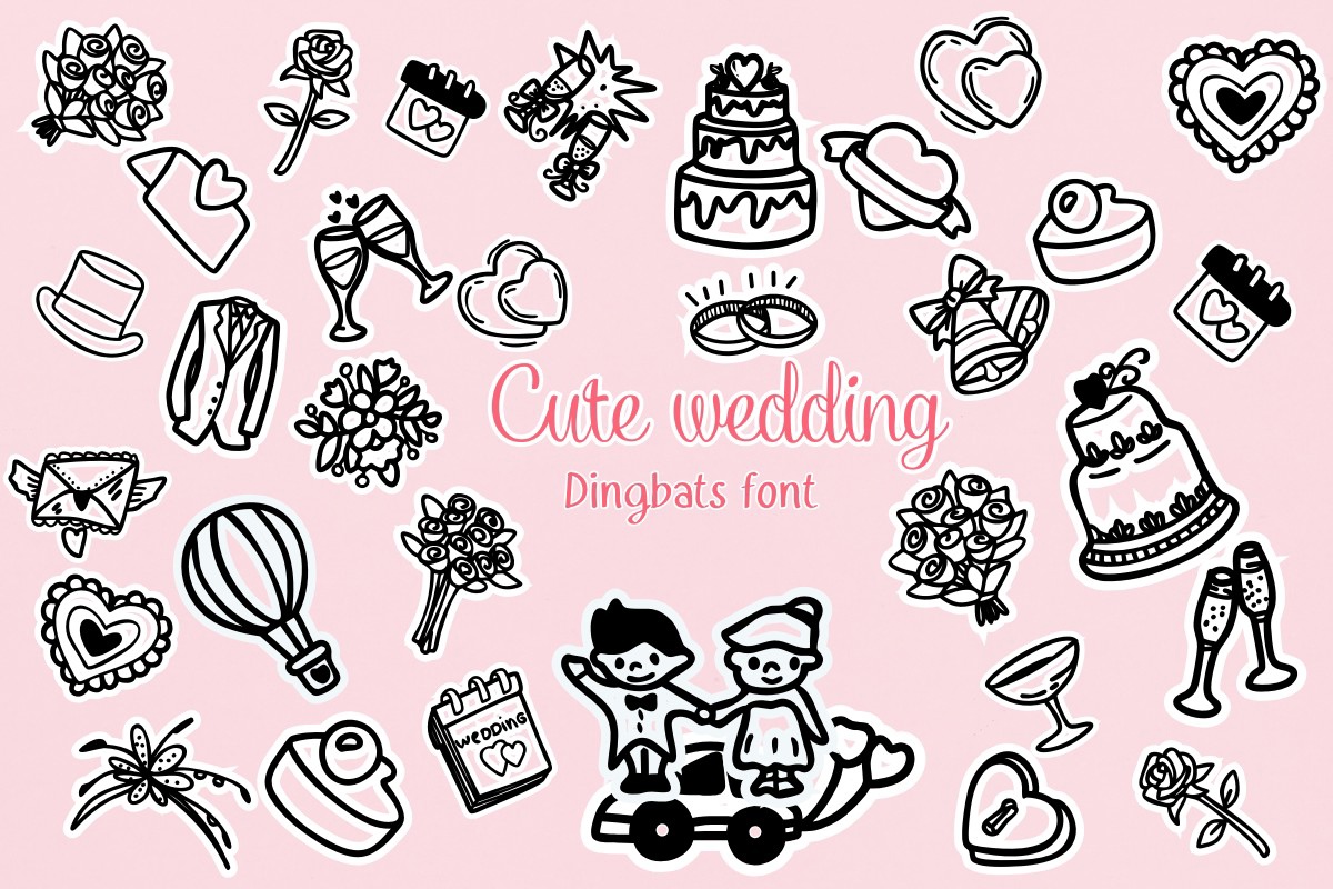 Font Cute Wedding