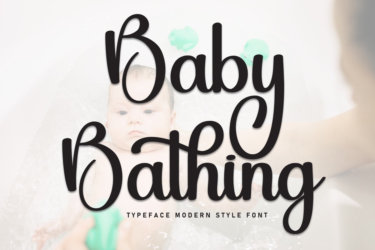 Font Baby Bathing