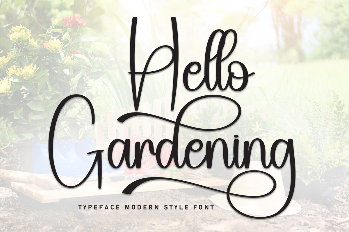 Font Hello Gardening