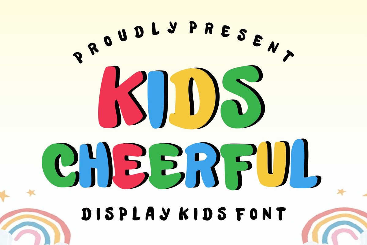 Font Kids Cheerful: download and install on the WEB site