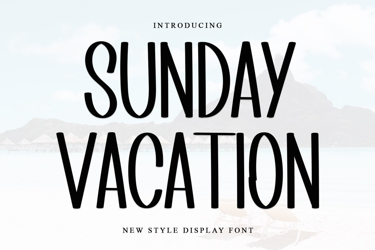 Font Sunday Vacation