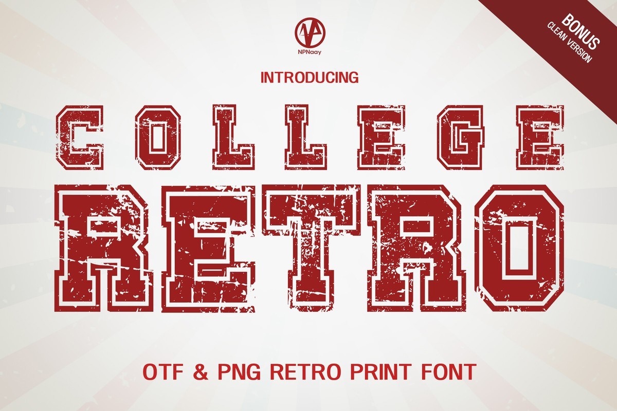 Font College Retro