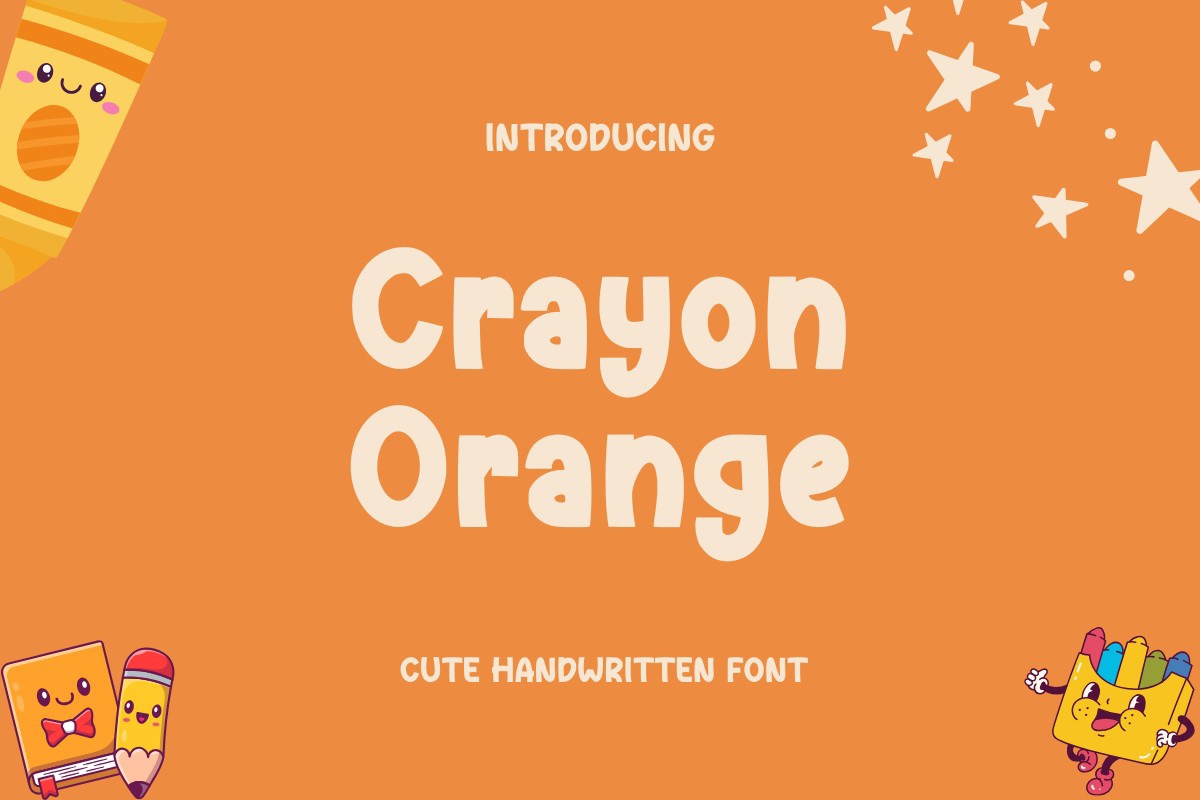 Font Crayon Orange