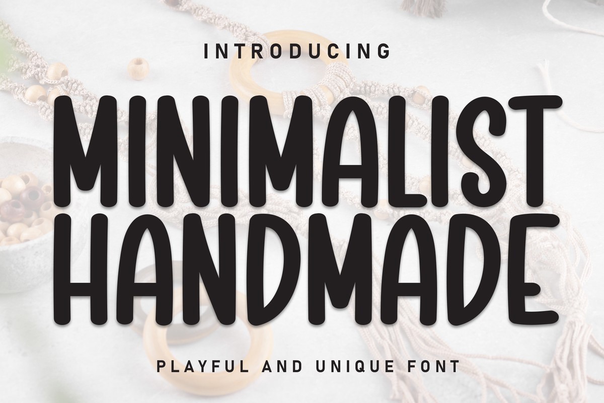 Font Minimalist Handmade