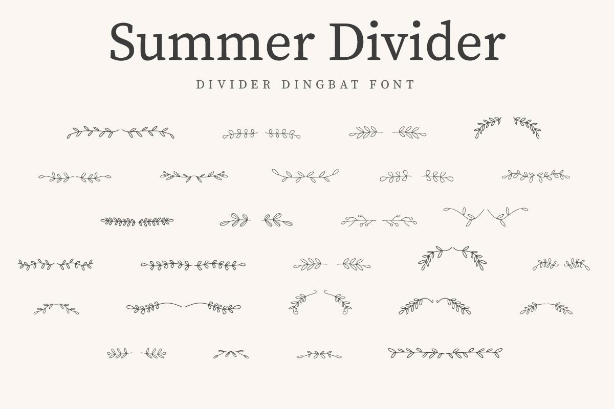 Font Summer Divider