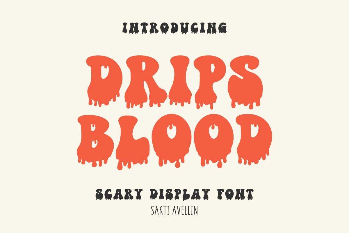 Font Drips Blood