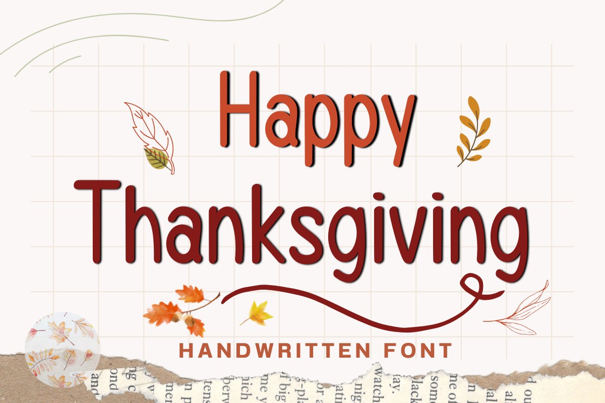 Font Happy Thanksgiving