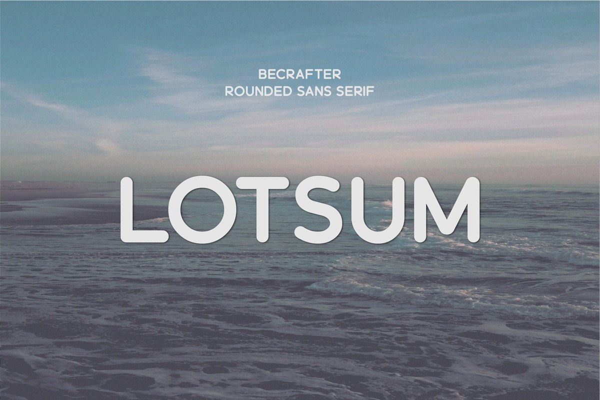 Font Lotsum Rounded