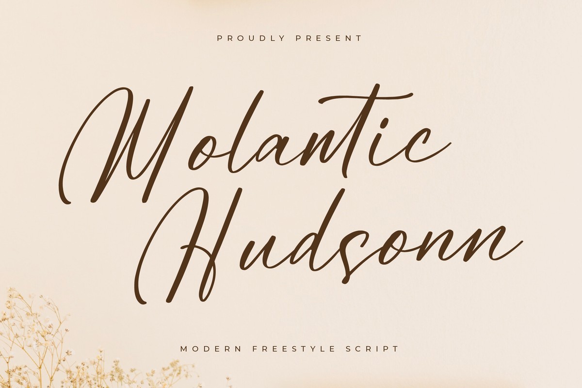 Font Molantic Hudsonn