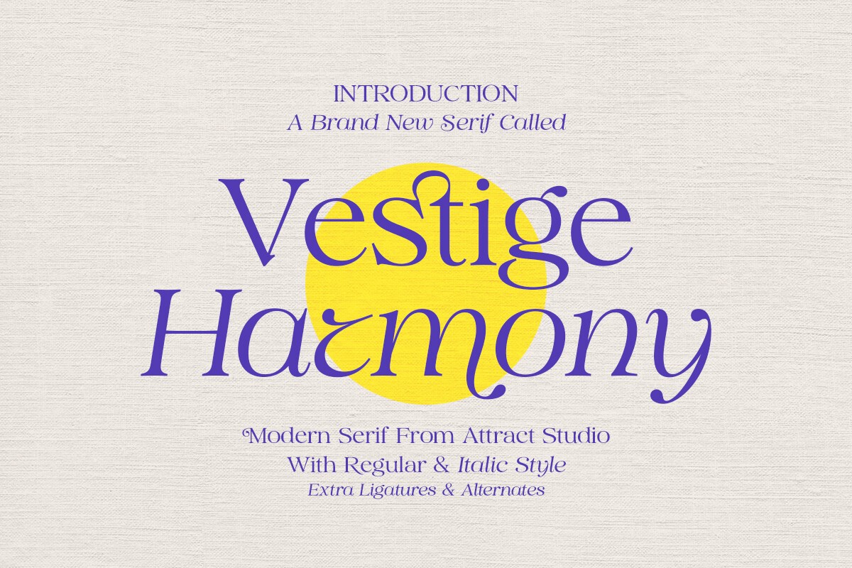 Font Vestige Harmony