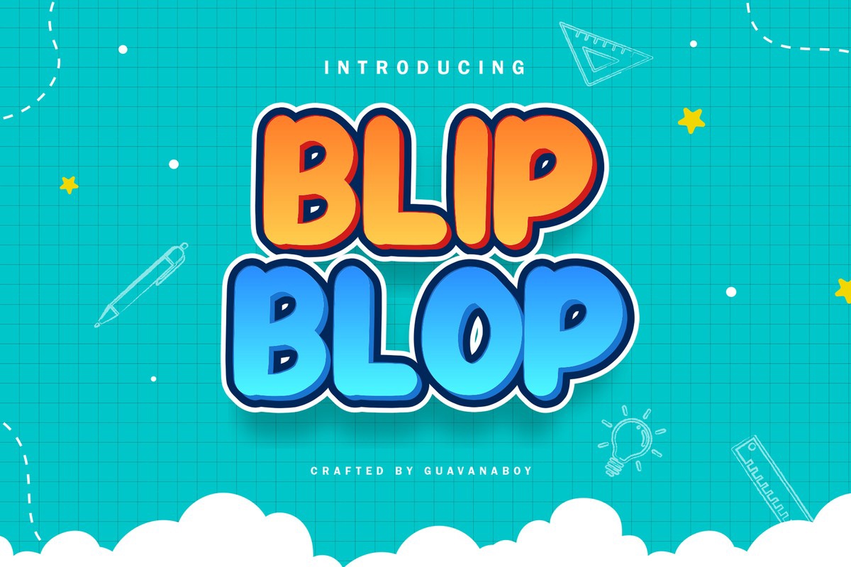 Font Blip Blop