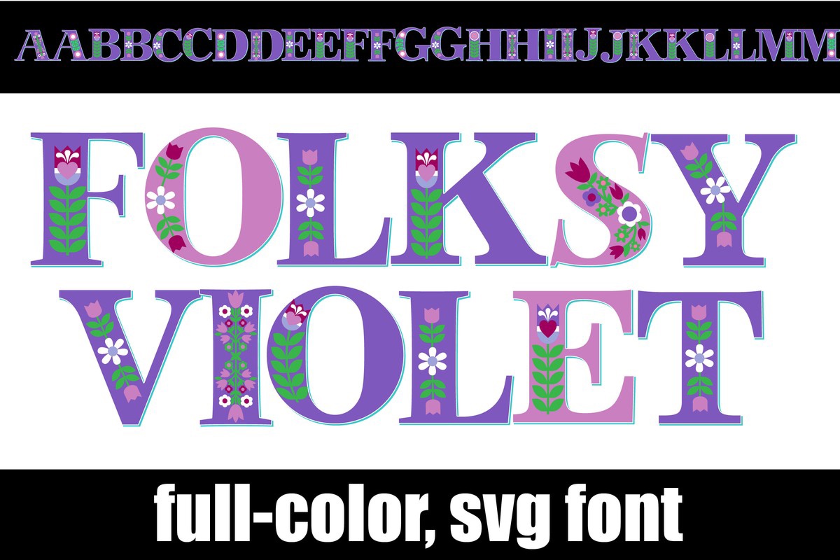 Font Folksy Violet CF