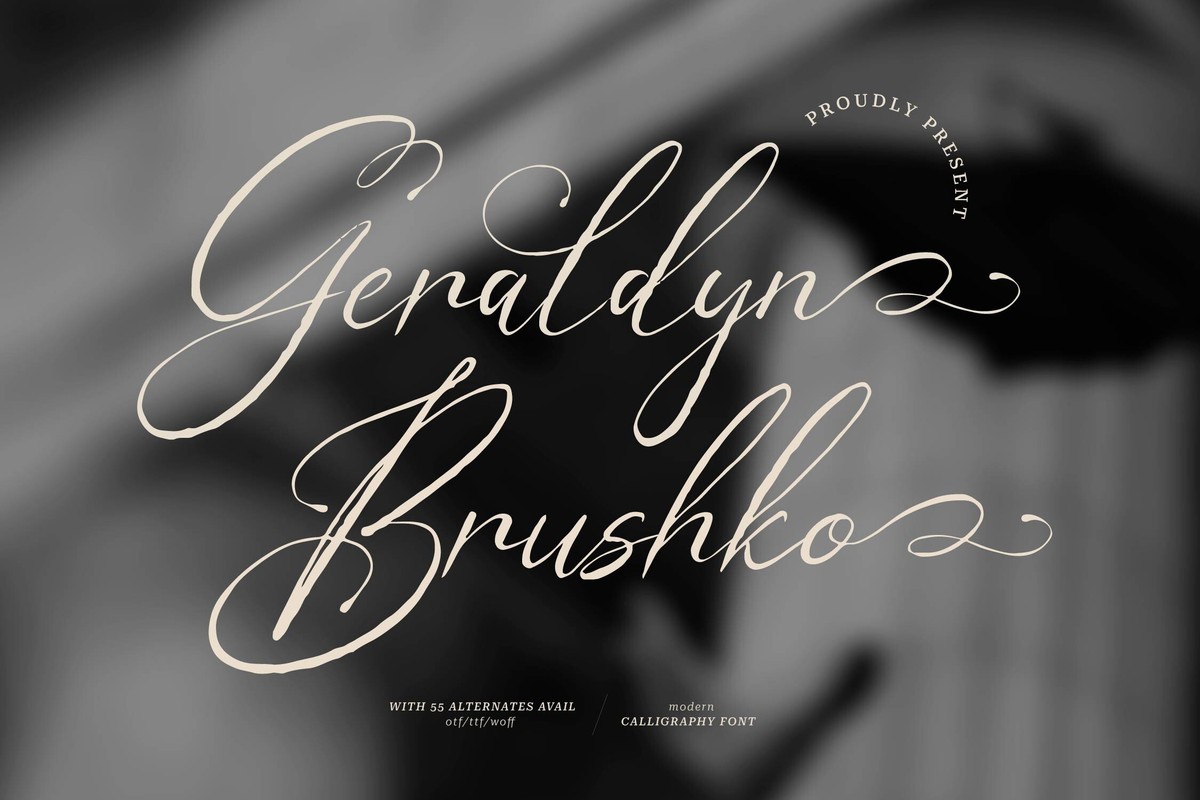 Font Geraldyn Brushko