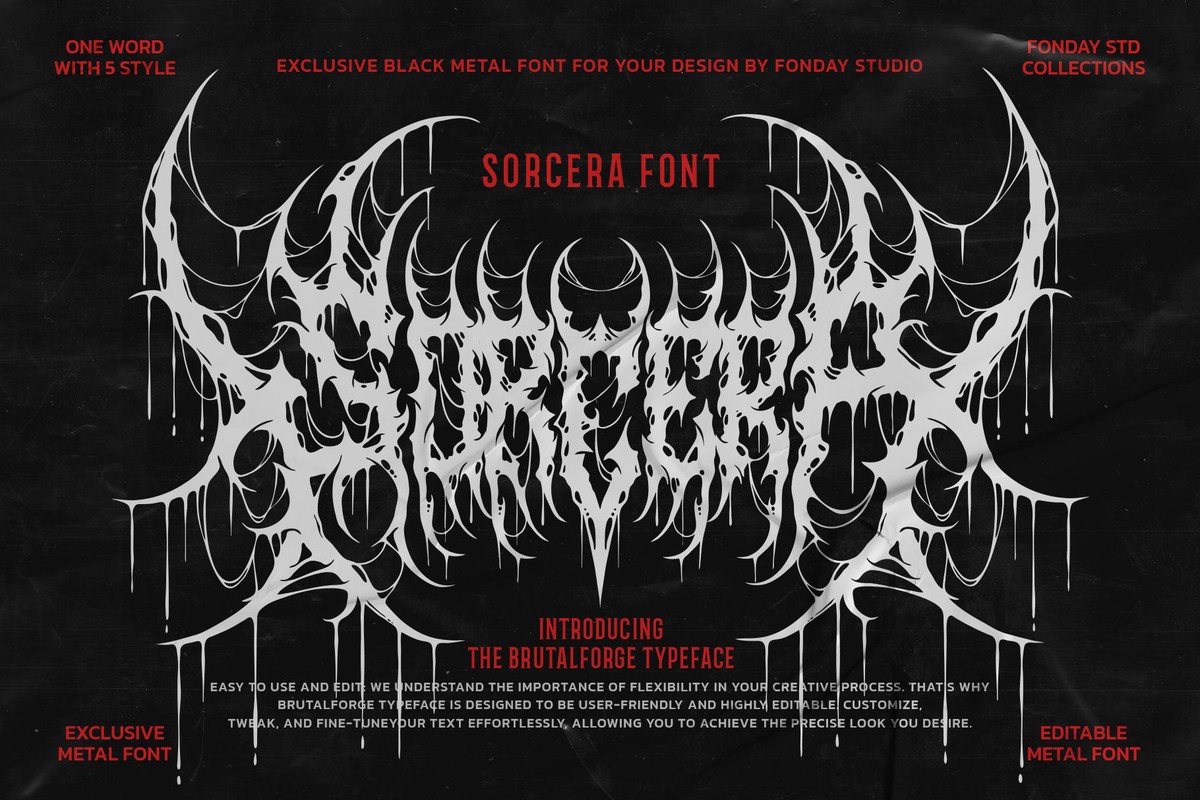 Font Sorcera Death Metal Font