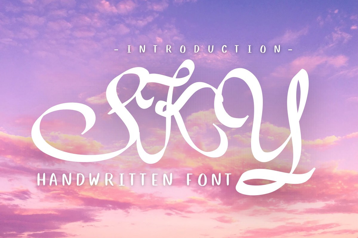 Font Sky: download and install on the WEB site