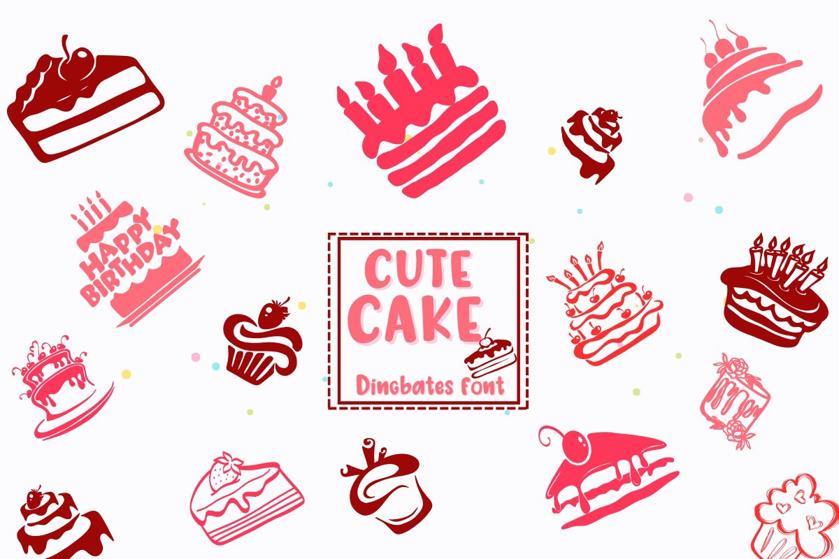 Font Cute Cake: download and install on the WEB site