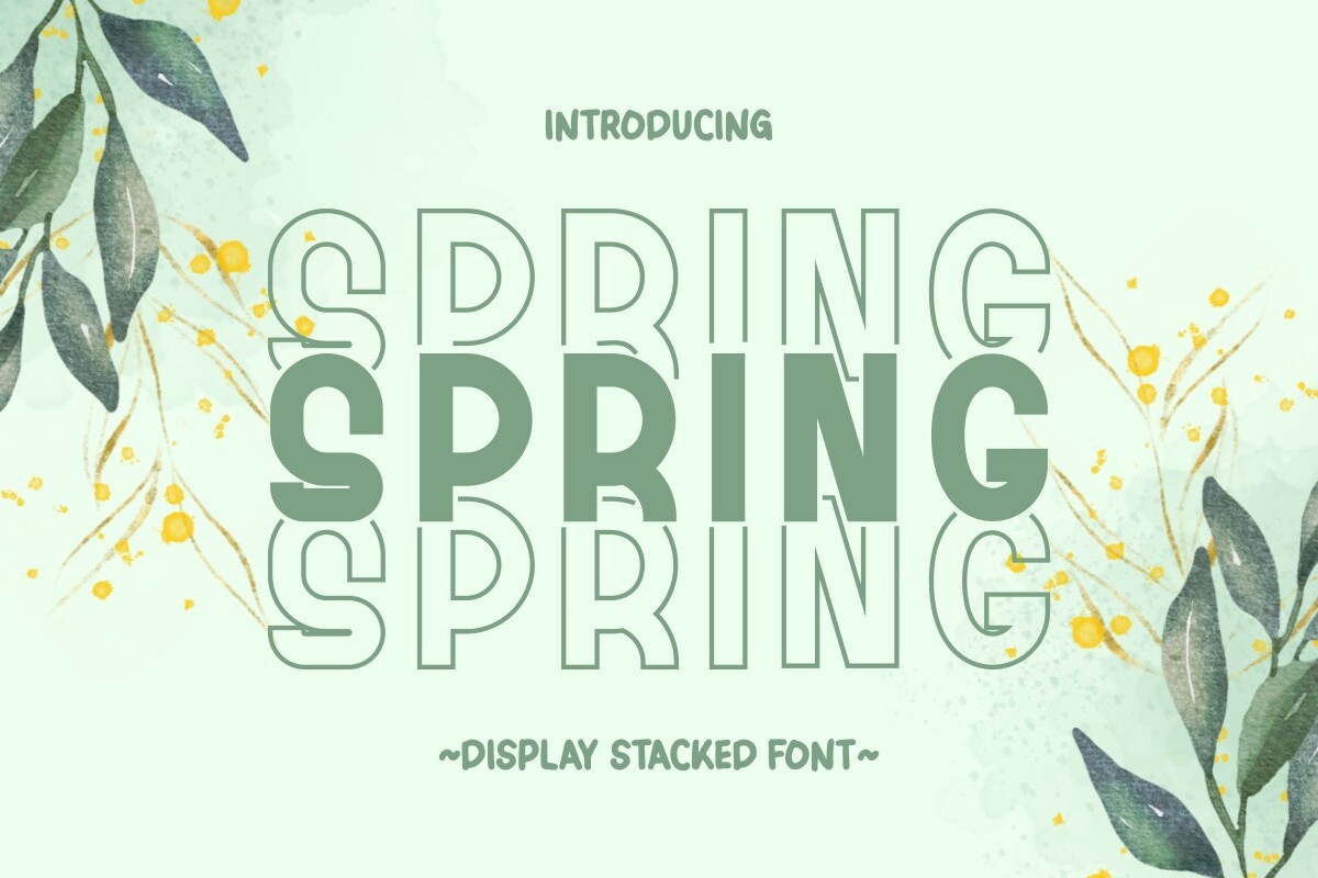 Font Spring Stacked