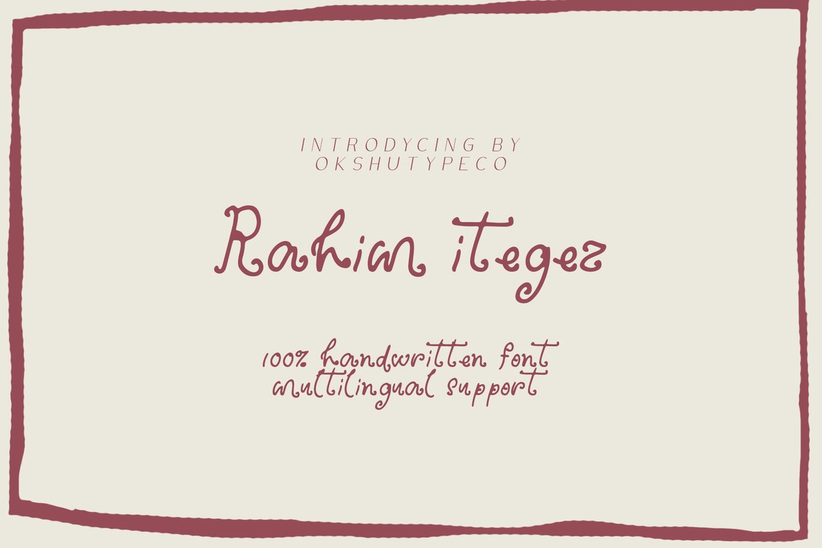 Font Rahim Itegez