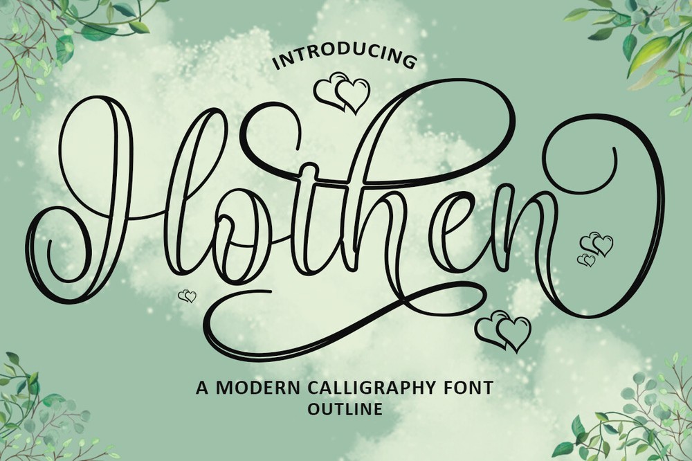 Font Hothen Outline