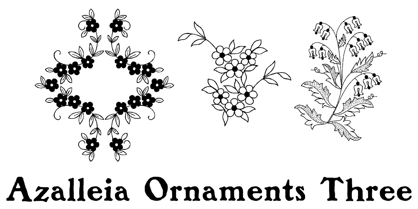 Font Azalleia Ornaments Three