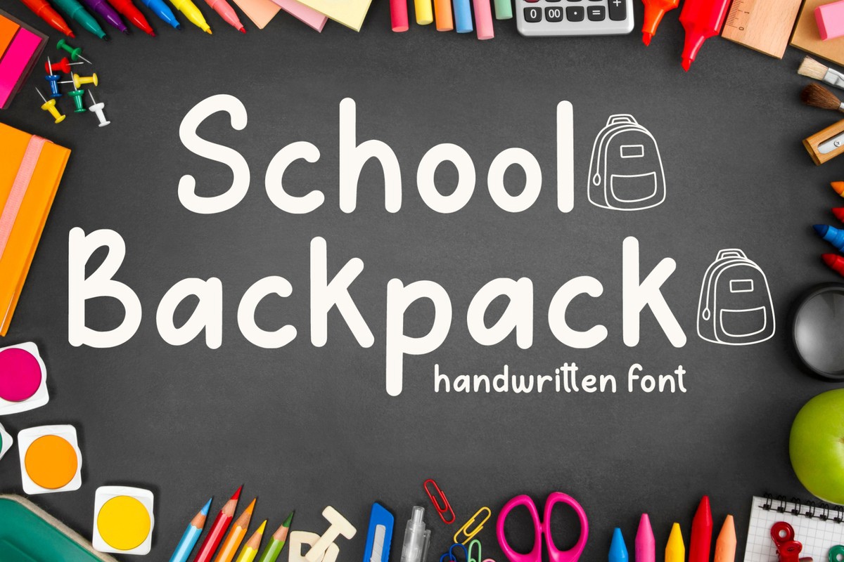 Font School Backpack