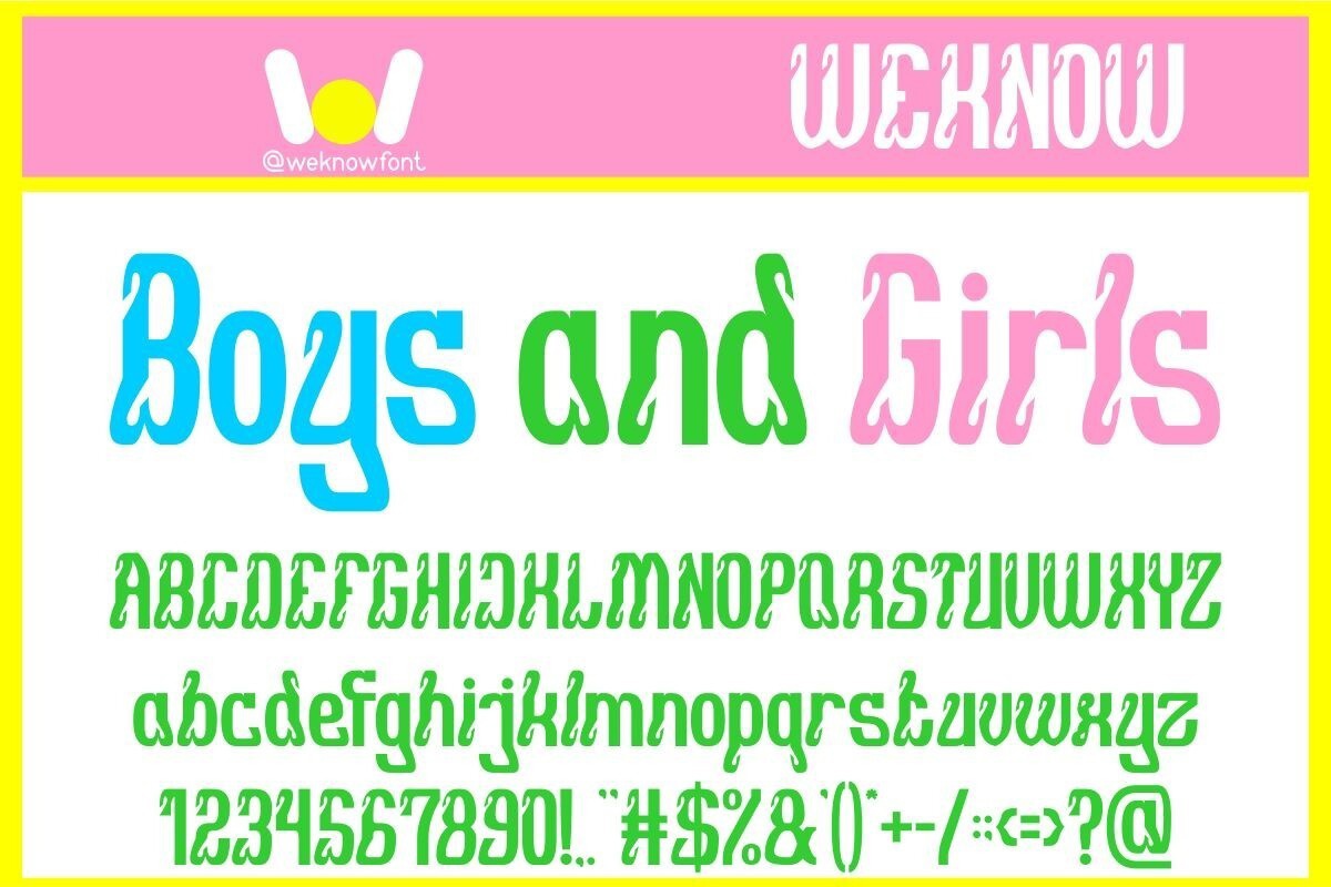 Font Boys and Girls