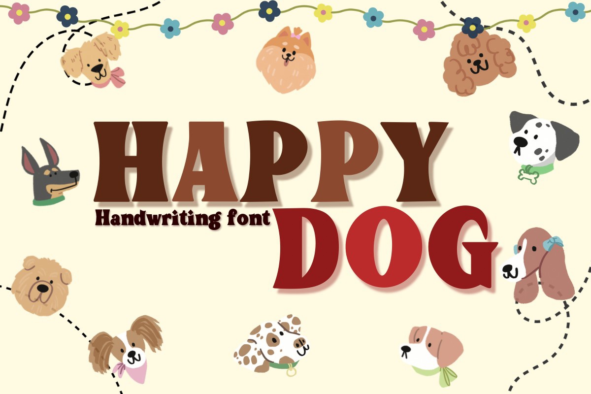 Font Happy Dog