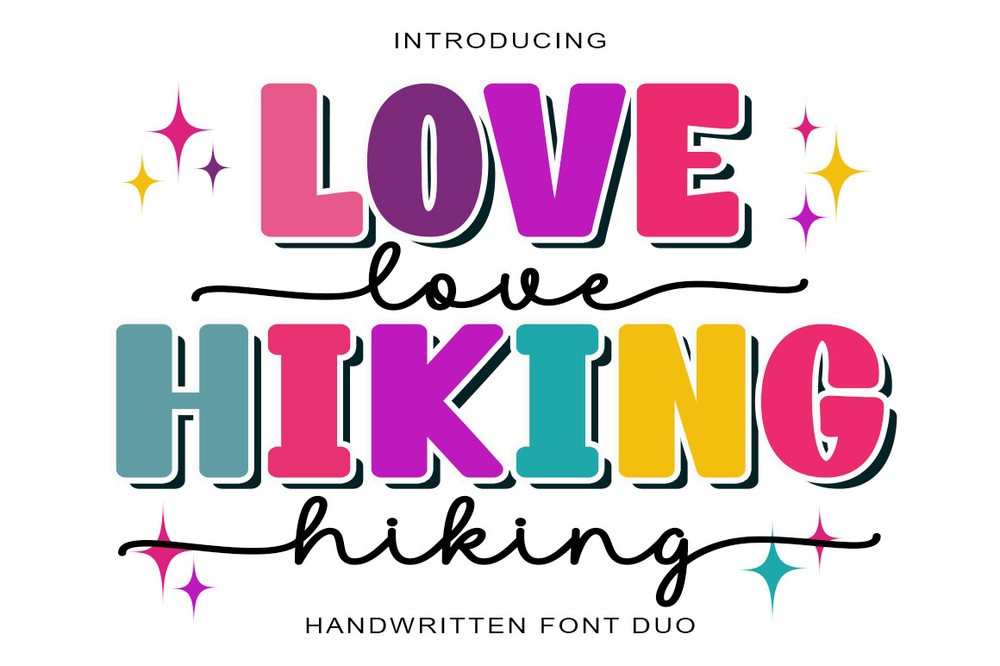 Font Love Hiking Duo