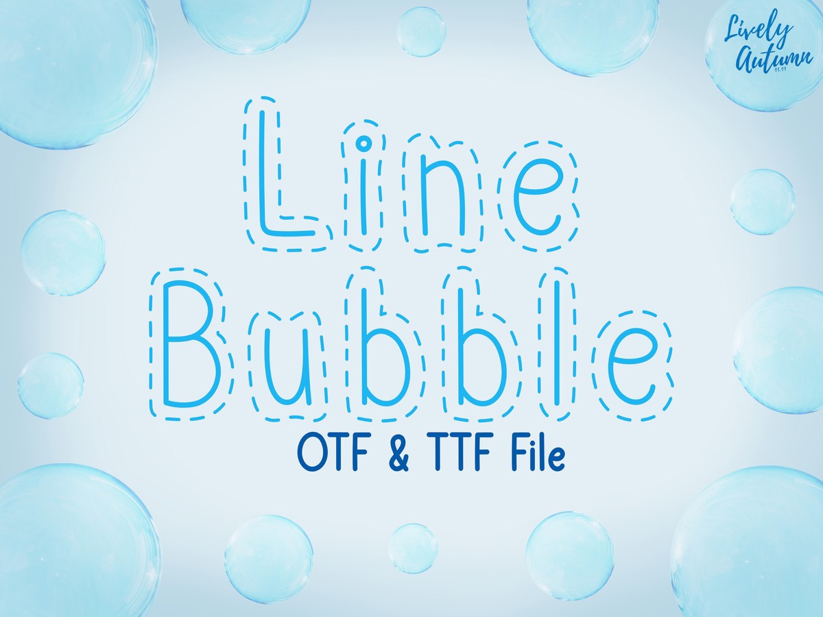 Font Line Bubble