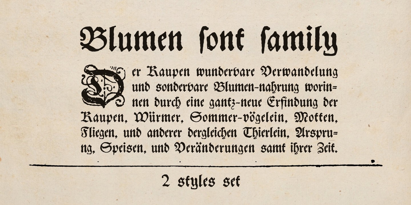 Font Blumen