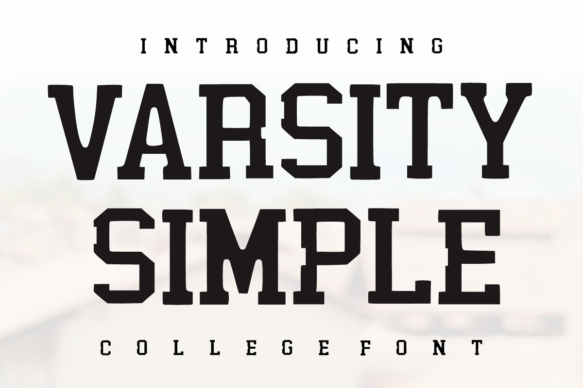 Font Varsity Simple