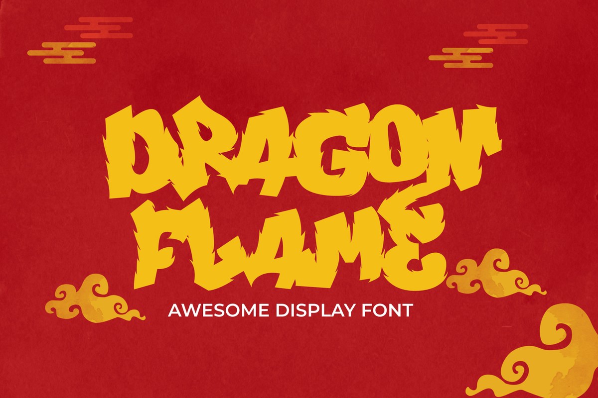 Font Dragon Flame