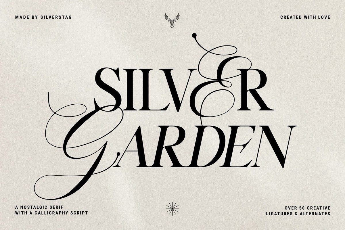 Font Silver Garden