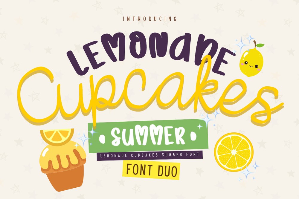 Font Lemonade Cupcakes Summer