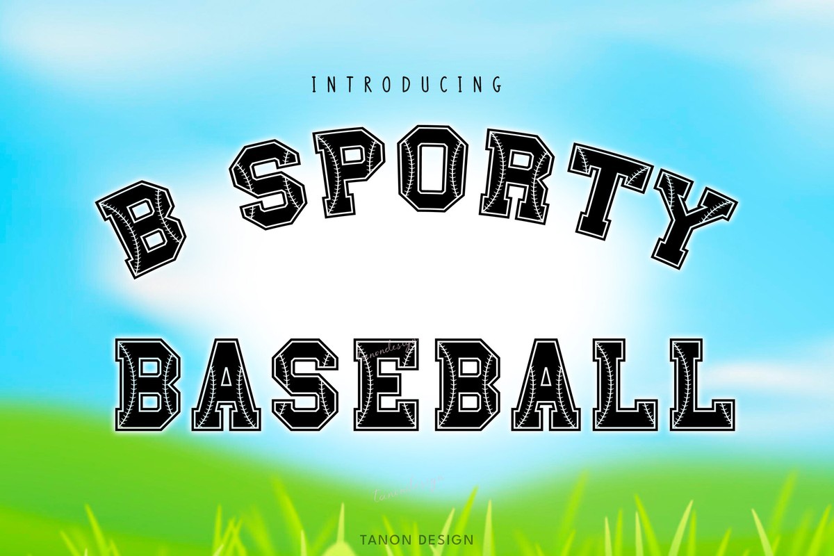 Font B Sporty Baseball