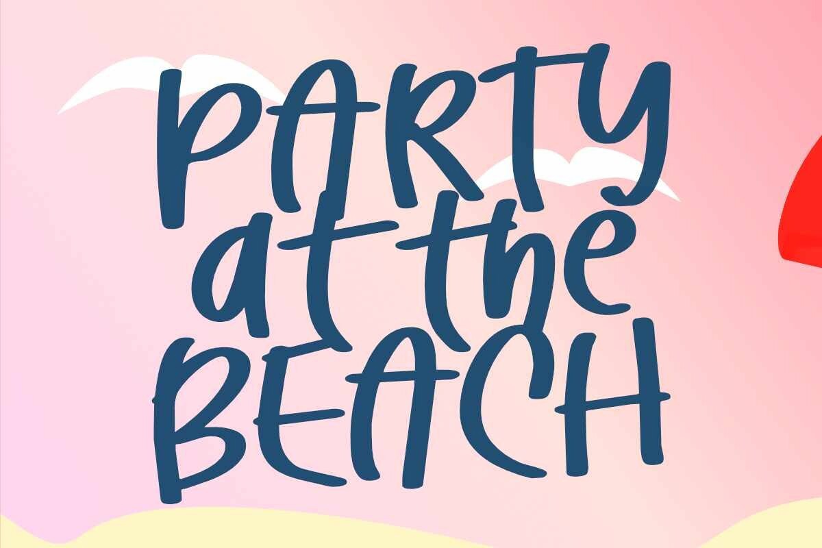 Font Party at the Beach