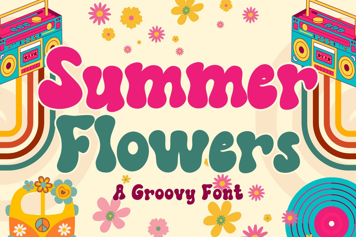 Font Summer Flowers