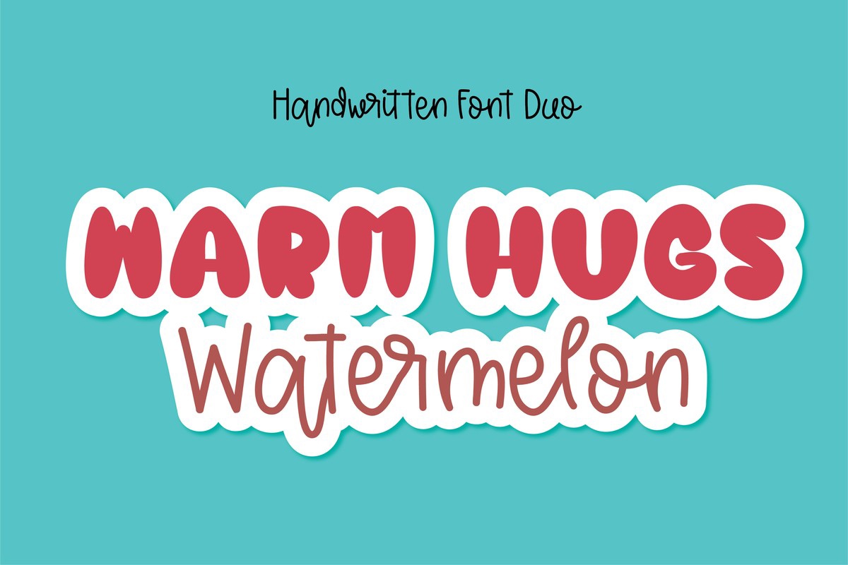 Font WarmHugs Watermelon