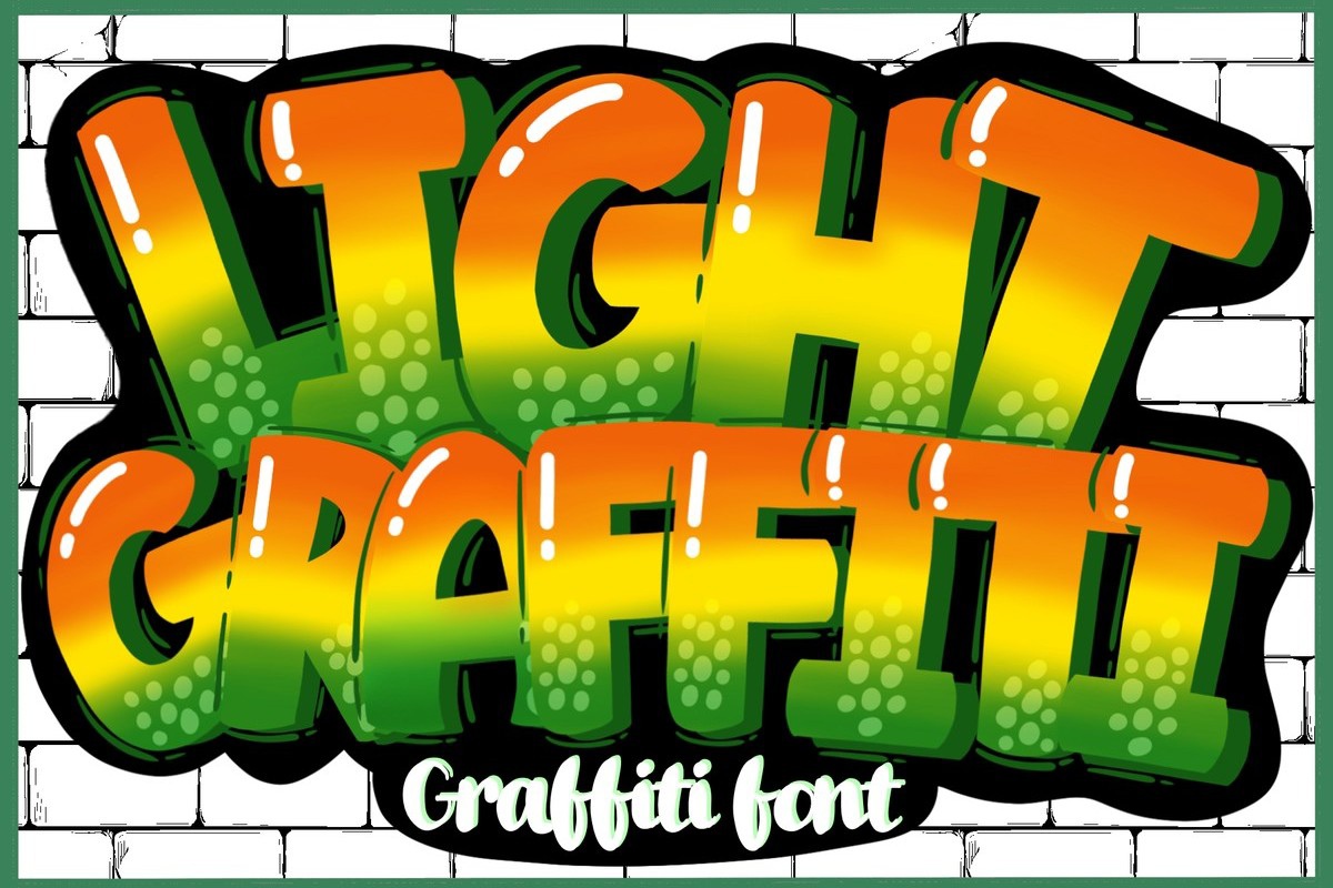 Font Light Graffiti: download and install on the WEB site