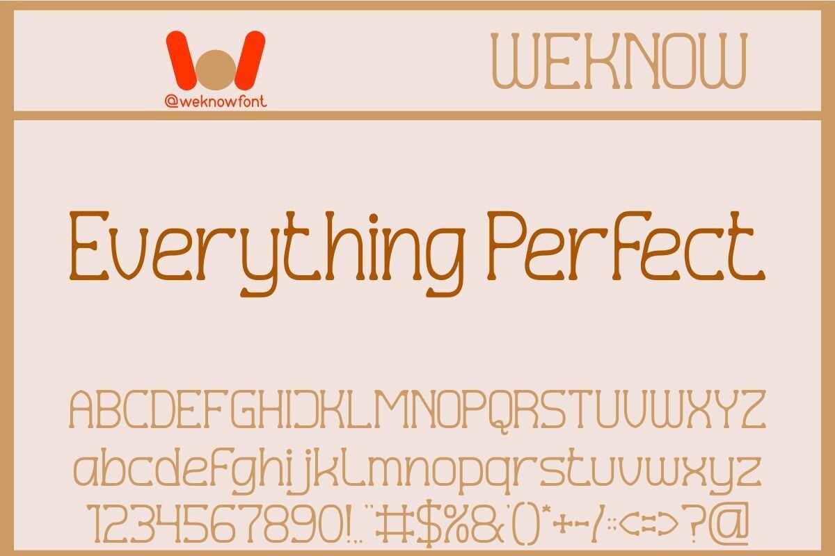 Font Everything Perfect