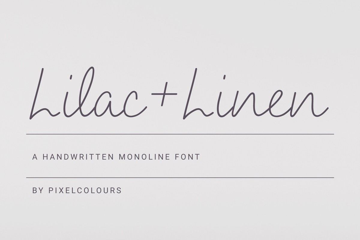 Font Lilac and Linen