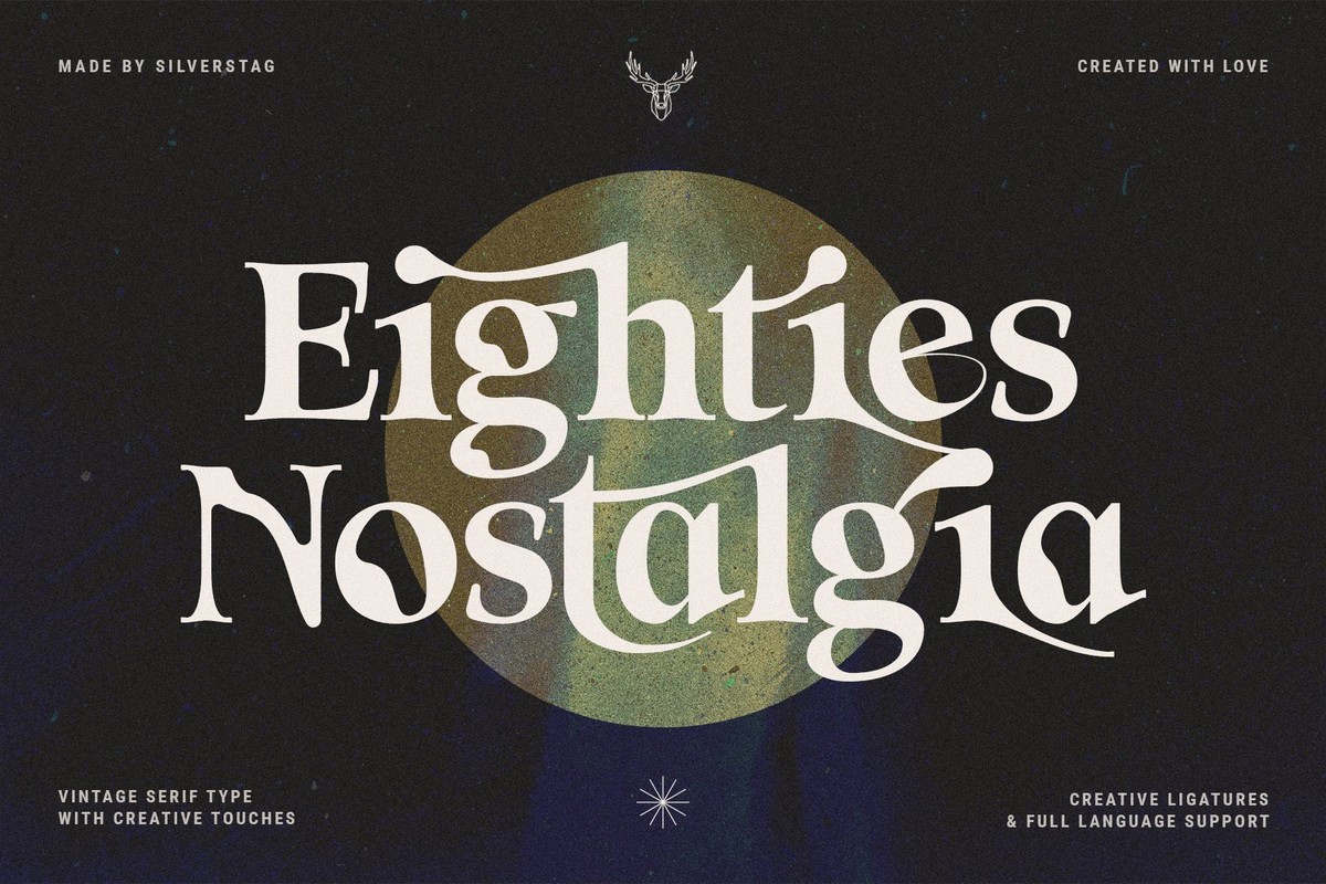 Font Eighties Nostalgia: download and install on the WEB site