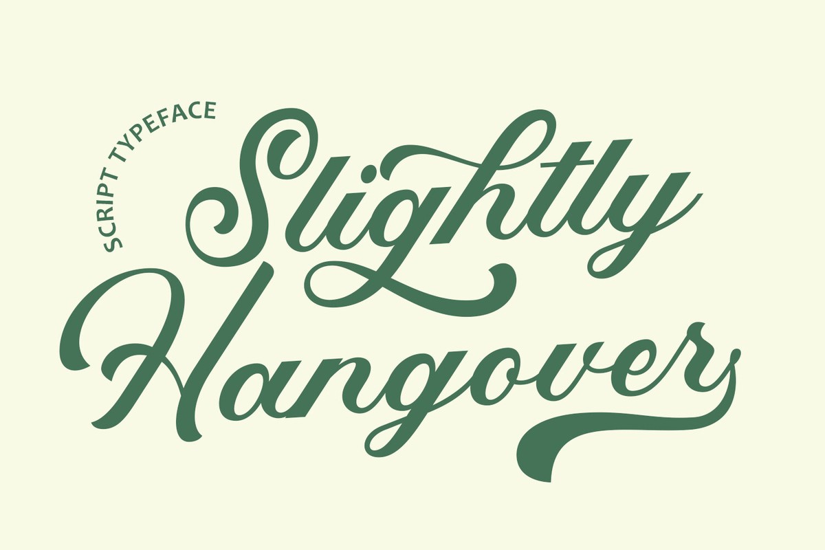 Font Slightly Hangover