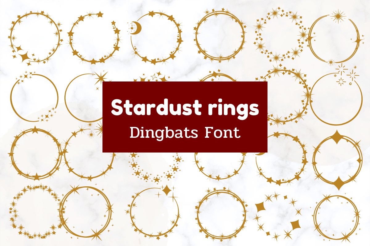 Font Stardust Rings