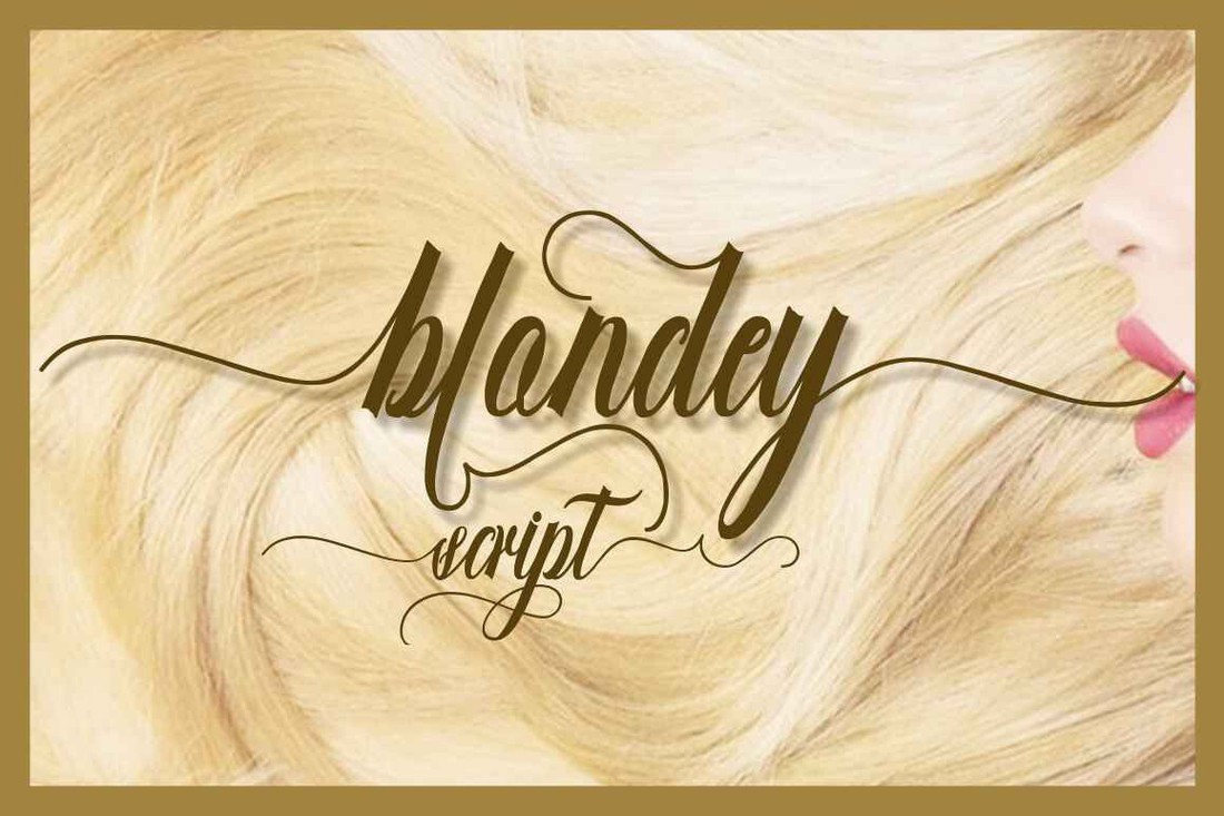 Font Blondey Script