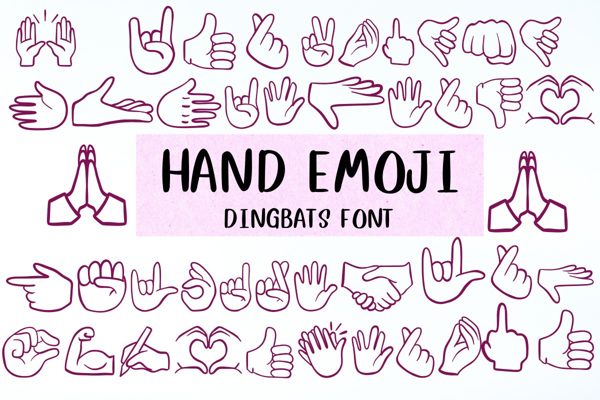 Font Hand Emoji