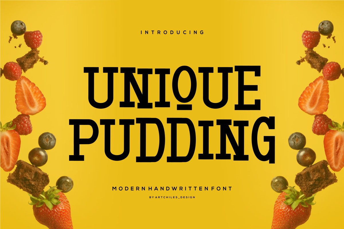 Font Unique Pudding